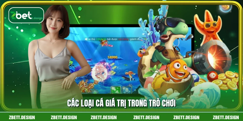 Các loại cá giá trị trong trò chơi